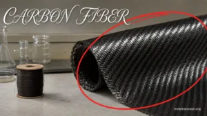 Innovative carbon fiber material showcasing its lightweight high strength properties in a sleek roll.