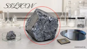 Silicon crystal used as the foundation for modern semiconductors in the invention of silicon technology.
