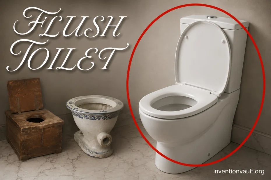 modern flush toilet invention showcasing the development of Sanitation technology