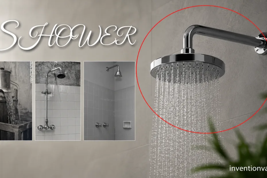 Modern shower system with rainfall showerhead for convenient daily hygiene.